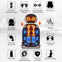 Vibrating Electric Cervical Neck Back Body Cushion Massage Chair Muscle Stimulator Heated Remote Control Pad Fatigue Relife Gift 2