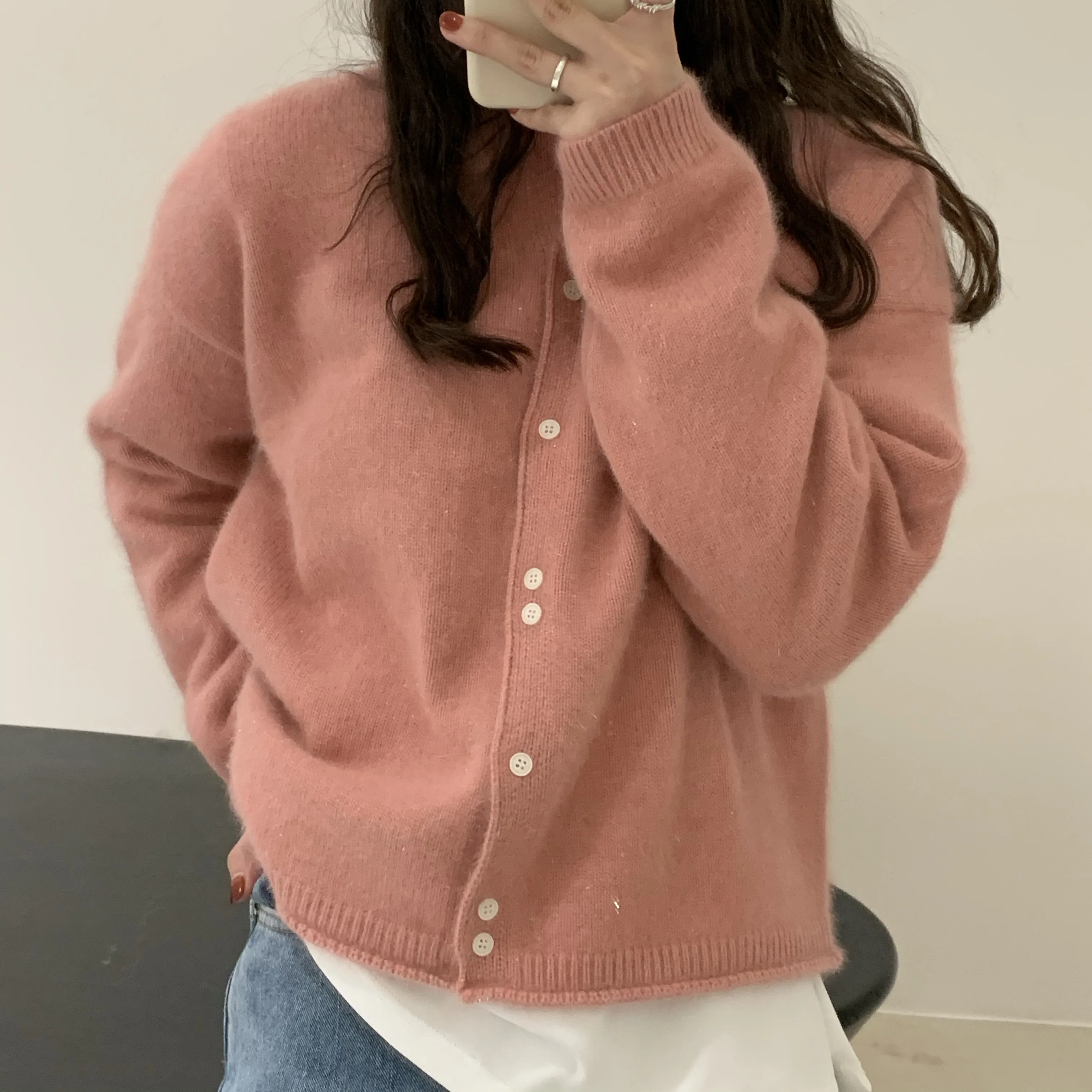 Fall 2021 Women Clothing Oversize Womens Sweaters Autumn Vintage Loose Winter Sweater Knitted Women Cardigan Knit Button Maxi