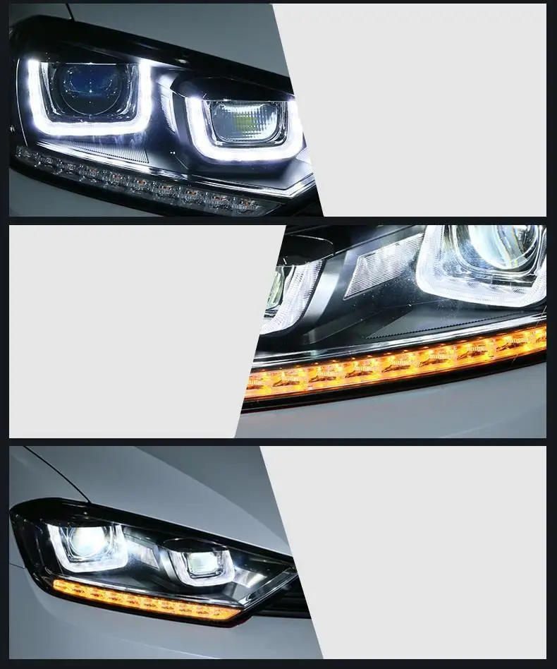 Luces Para автомобильные аксессуары Led Drl Автомобильные дневные ходовые фары автомобильные фары в сборе 17 18 для Volkswagen Golf-Sportsvan
