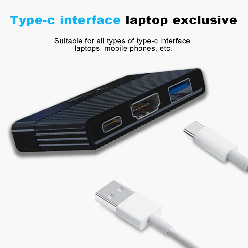 3-в-1 Тип c к HDMI PD USB3.0 адаптер aвтомобильное зарядное устройство с одним USB c до 4k HDMI конвертер