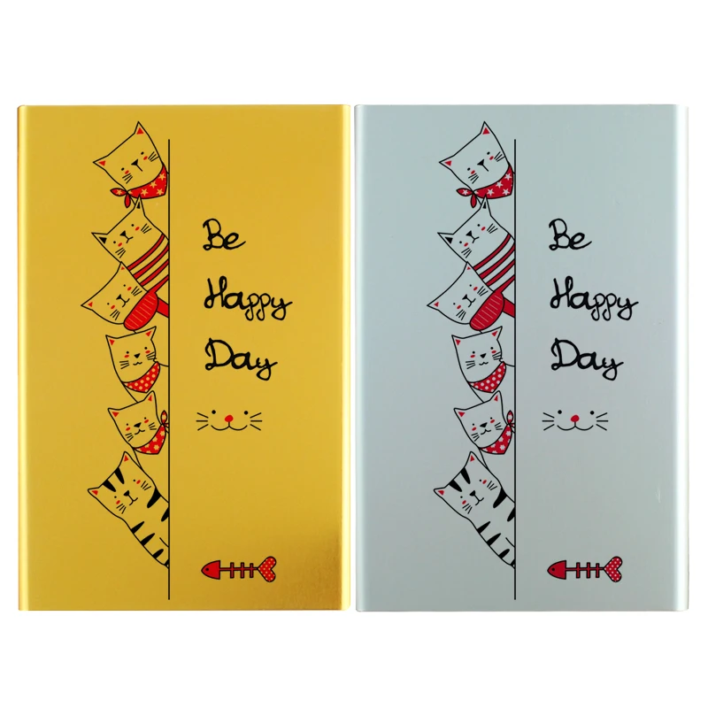 

Cigarette Box Case Holder Aluminum Alloy Ultra Thin Cute Cat Portable Pocket Automatic Sliding Smoking Gift For Couple Lovers