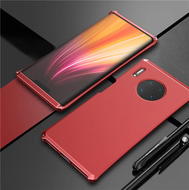Red Защитный противоударный металлический чехол для телефона huawei mate 30 pro Прямая поставка полная защита ТПУ PC задняя крышка чехол для huawei mate 30 pro Capas - Цвет: Red
