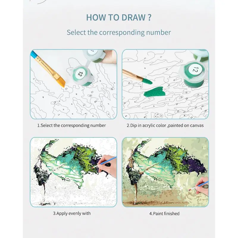 PhotoCustom DIY Paint By Numbers Animals For Adults Picture By Numbers Colorful Cat Acrylic 60x75cm Modern Home Decor