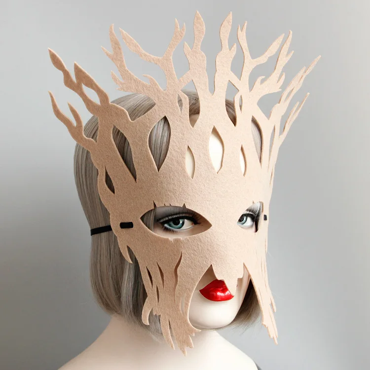 

Million Christmas Mask School Stage Drama Performance Tree Character Full Face Prop Mask Ornament Mj-71