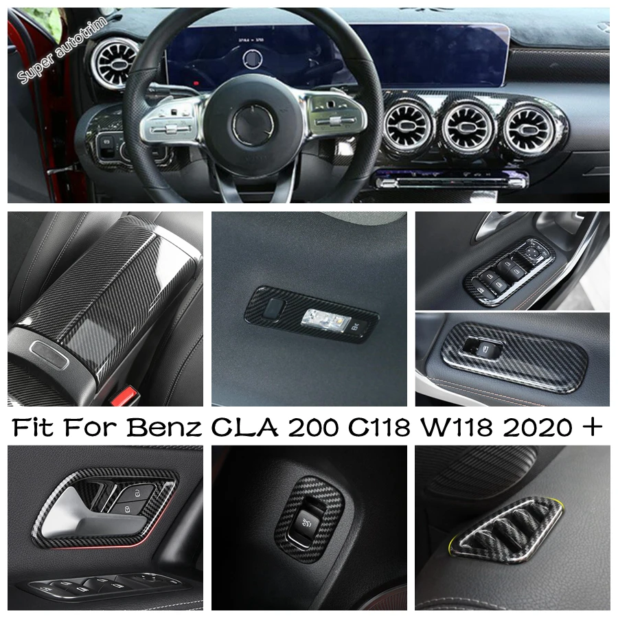 

Air Conditioning AC Vent / Door Bowl Cover Trim For Mercedes-Benz CLA 200 C118 W118 2020 - 2022 Carbon Fiber Look Interior Parts