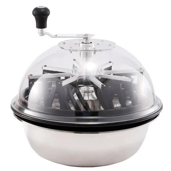 

16 Inch Hand-driven Hydroponic Trimmer Tumble Bowl Leaf Bud Machine Trimmer Removable Handle Steel Blade Stainless Steel