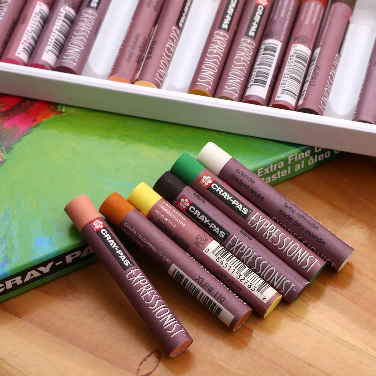 1Set Sakura Cray-Pas Expressionist Oil Pastel XLP 12/16/25/36/50 Assorted Color Optional Children Graffiti Color Crayon Suit