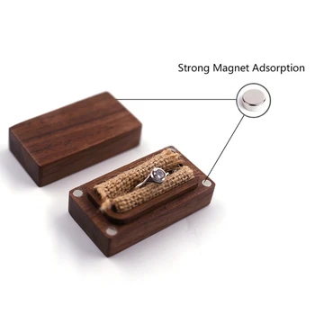 

Wood Ring Bearer Box Wedding Engagement Ring Holder Box Jewelry Box Favor Gift F3MD