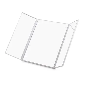 

Women Foldable Makeup Mirror Girls LED 3-panel Folding Portable Cosmetic Mirror Makeup Tool