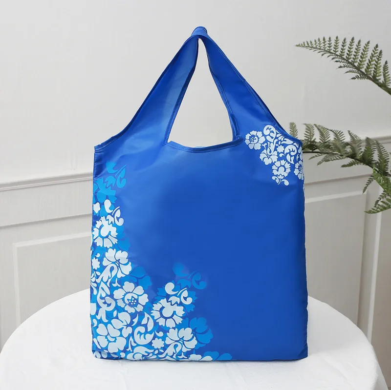 Recyclable Shopping Bag Foldable Carrier Bag Portable Supermarket Shopper Eco Friendly Groceries Storage Handbag Waterproof Tote