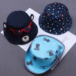 Детская Солнцезащитная шляпа с мультяшным принтом для маленьких мальчиков и девочек, с мягким козырьком, кепка с горшками, 8 # P7