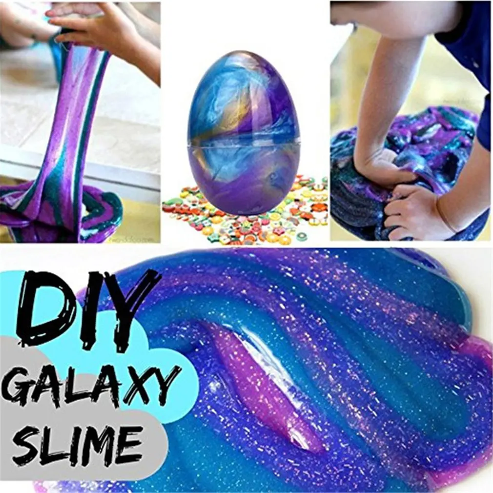 Colorful Egg Soft Slime AntiStress Toy Mix Color Crystal Plasticine Mud Putty Sludge Toys For Children DIY Clay Educational Toys