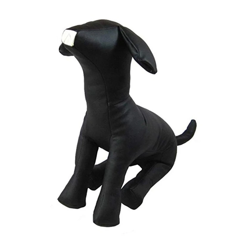 

Leather Dog Mannequins Standing Position Dog Models Toys Pet Animal Shop Display Mannequin Black L