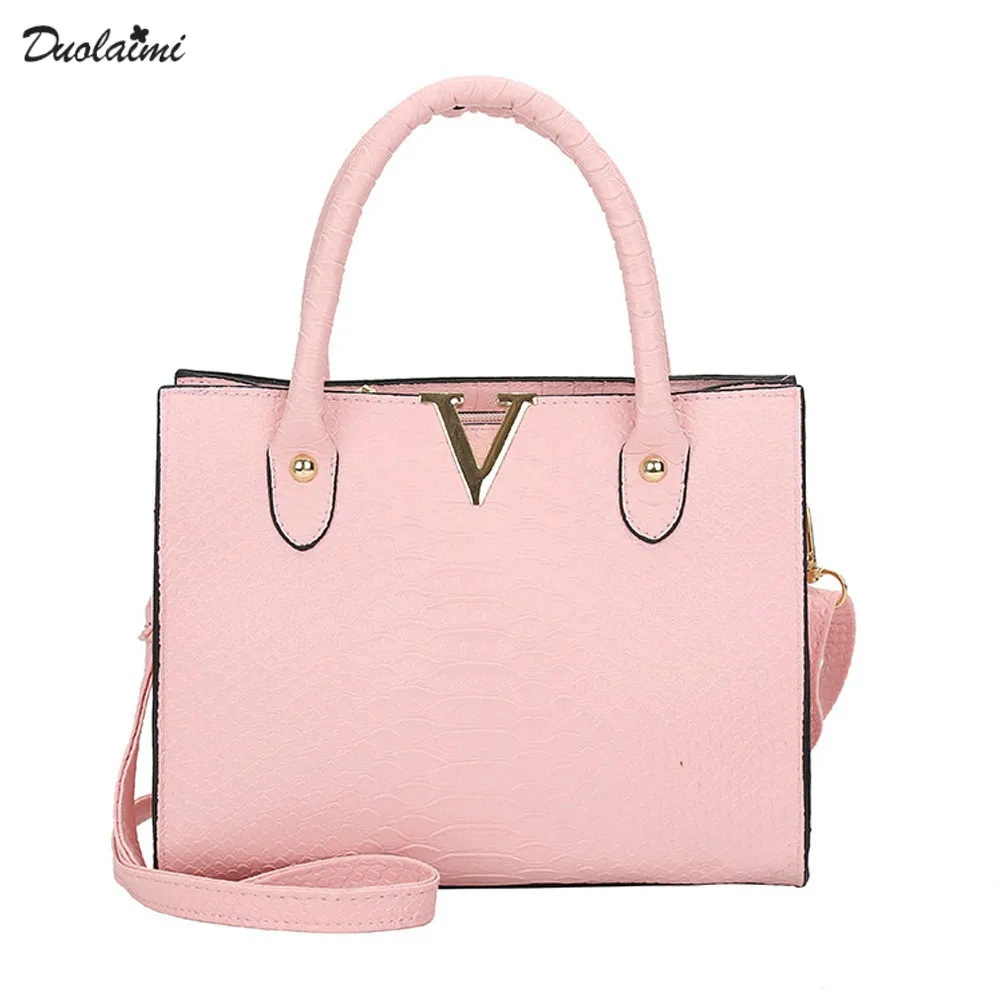 

2018 New Design Alligator Pattern Shoulder Bag PU Leather Woman Designer Bags Luxury High Quality Fake Designer Handbags 30X12