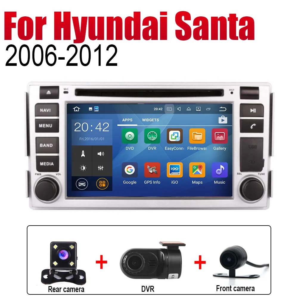ZaiXi автомобильный dvd-плеер gps навигация для hyundai Santa Fe 2006~ 2012 автомобильное мультимедиа андроид экран системы радио стерео - Цвет: Extra Items
