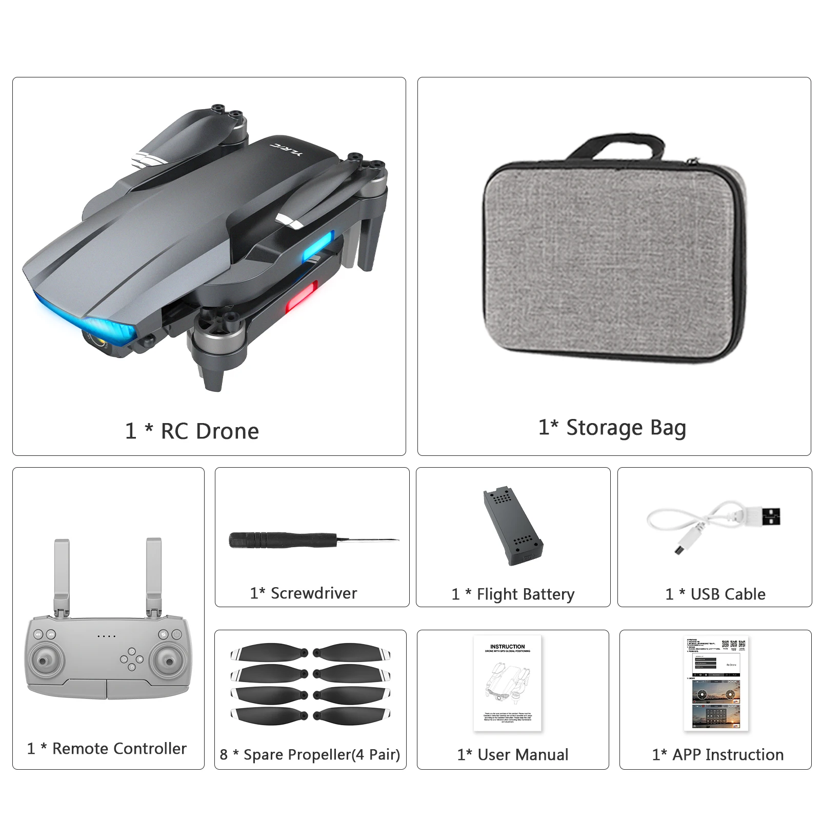 rc remote control helicopter YLRC S106 RC Drone with Camera 8K GPS 5GWifi Optical Flow Positioning Quadcopter Brushless Motor Storage Bag Package RC Helicopters luxury RC Helicopters