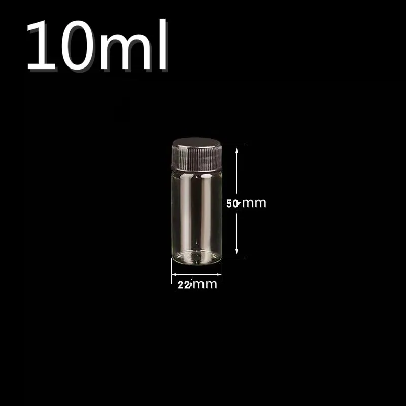 100PCS 5/6/8/10/15ml 유리병 병 장식품 흰색/검정색/분홍색 캡 컨테이너 유리병 휴일 웨딩 홈 장식