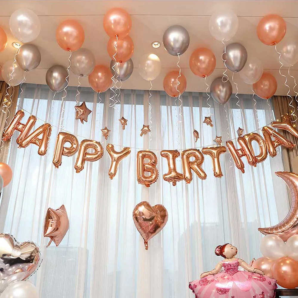 16 дюймов буквы с днем рождения фольгированный шар Праздничная Вечеринка свадьба воздушный шар детский день рождения воздушные шарики с алфавитом Baby Shower