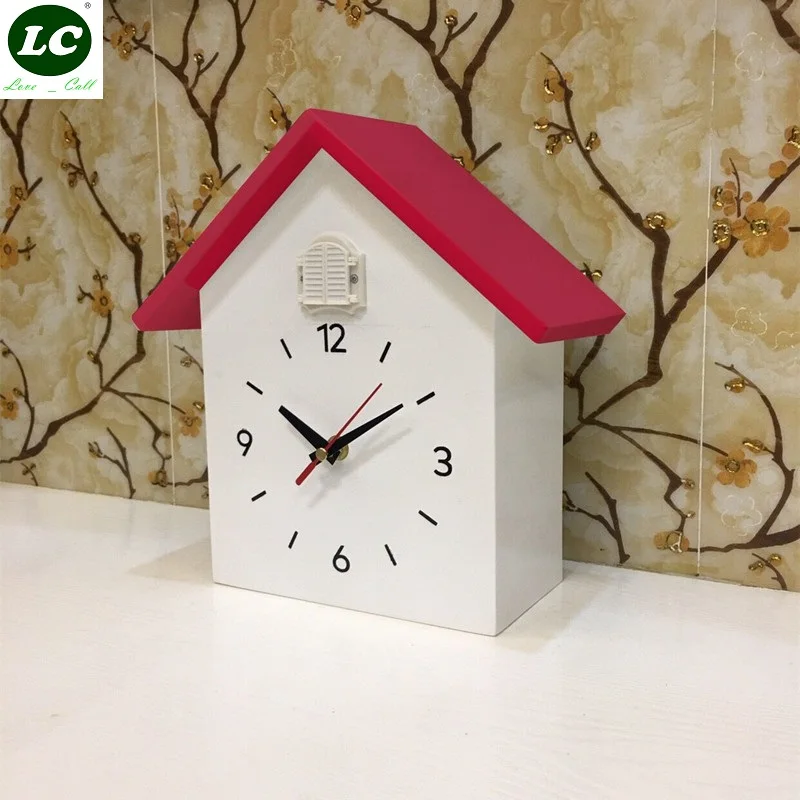 

15inch Cuckoo Wall Clock White cuckoo Clock Alarm Children Room Quartz Timed Clock Cuckoo Alarm Home Decor Christmas Present