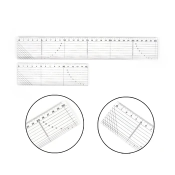 

5*15/30cm Grid Cutting Edge Tailor Craft Handmade Ruler Transparent Quilting Sewing work Foot Aligned Ruler Measuring Tool