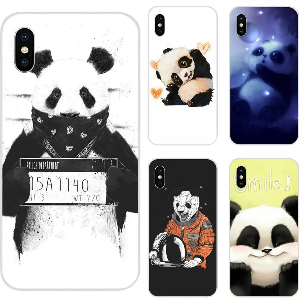 

Soft Mobile Case For Huawei Nova 2 V20 Y3II Y5 Y5II Y6 Y6II Y7 Y9 G8 G9 GR3 GR5 GX8 Prime 2018 2019 Panda Black And White 6 Plus