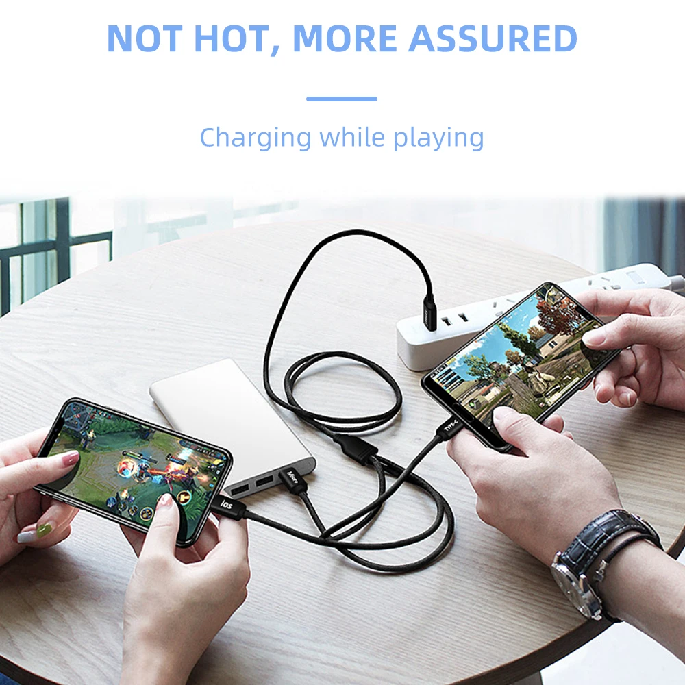 FDBRO Новое 3 в 1 быстрое зарядное устройство Micro usb type C зарядный кабель для телефона 7 Plus 8 XS Micro USB кабель для мобильного телефона