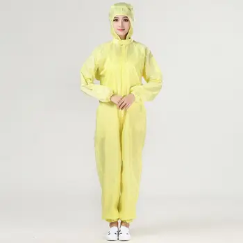 

Protective Coverall with Hood Dustproof Anti-static Safety Suit for Men Women K1AB