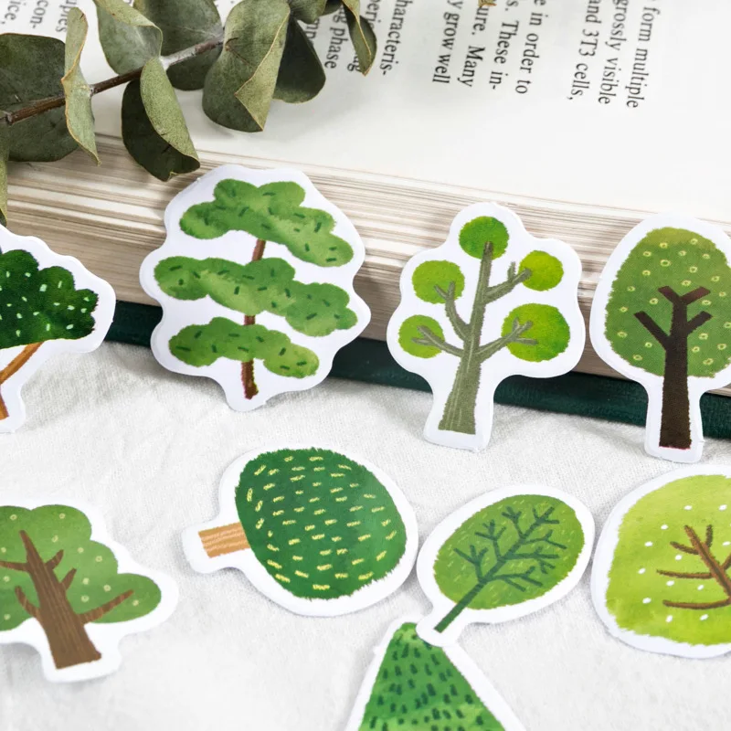 46 Pcs Plants Scrapbook Stickers Diy Decoration Paper Potted Plant Stickers  For Kid Diy Art Crafts Album Planners Laptop