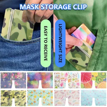 

10PC mask save boxes Portable Face Mask Organizer Dustproof Foldable Clean Clip Clamp caja para guardar mascarillas