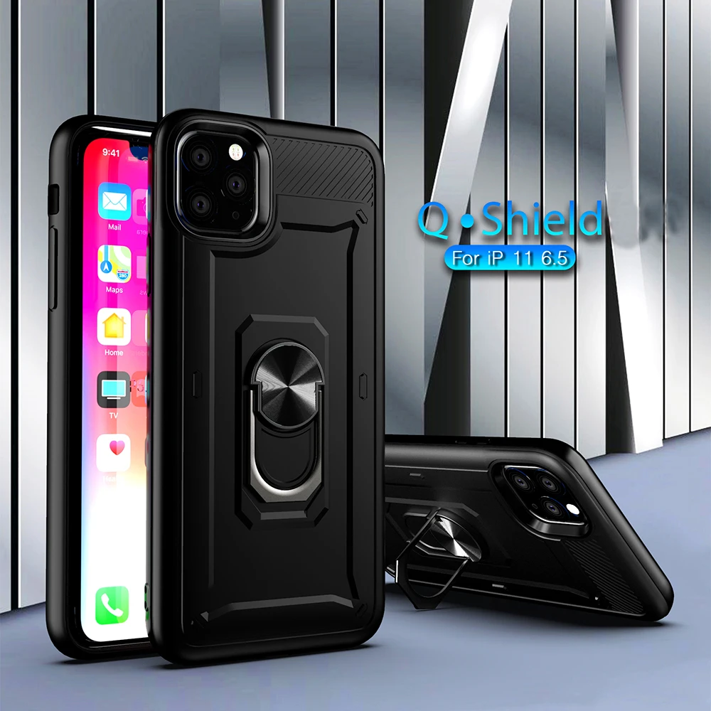 Противоударный армированный телефонный чехол с откидной ножкой для iPhone 11 Pro Max X XR