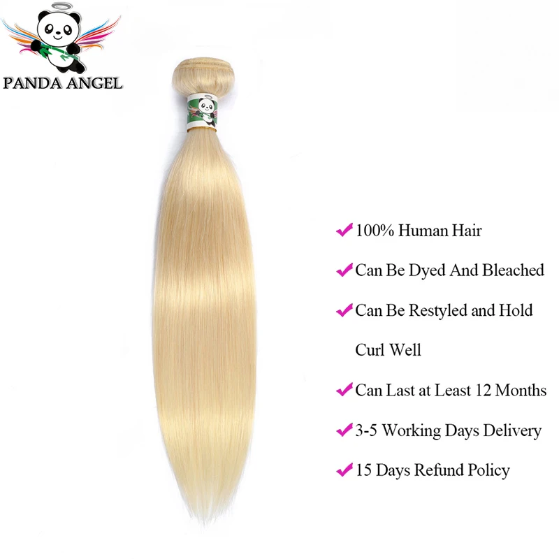 Ceny Panda 613 blond prosto 13*4 koronkowe przednie zamknięcie z wiązkami Indian Remy 100% ludzkie włosy blond 613 wiązki z czołowym