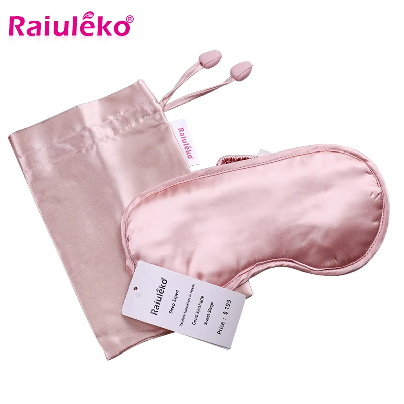 

100% Pure Silk Double-Side Shading EyeShade Sleeping Eye Mask Cover Eyepatch Blindfolds Eyeshade Health Sleep Shield Light