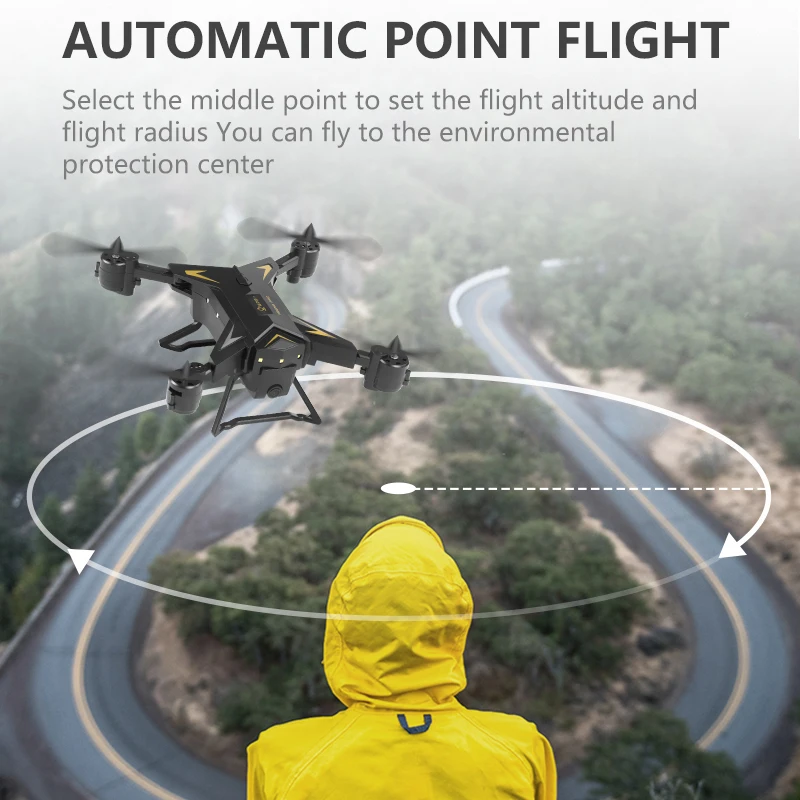 Квадрокоптер KY601G 2000m с дистанционным управлением Wi Fi и GPS 4K Ultra HD для охоты спорта