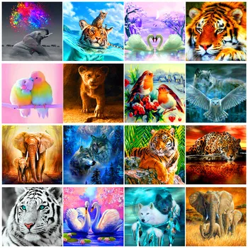 

5D diamond painting full Round diamond DIY Home Decoration new animal world diamond embroidery kit