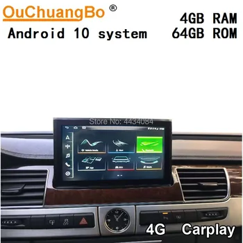 

Ouchuangbo 4G Android 10 Car Radio Stereo Audio Player For 8 inch Audi A8 S8 4H2 4H8 2011-2018 with 8 Core 64GB Wireless CarPlay