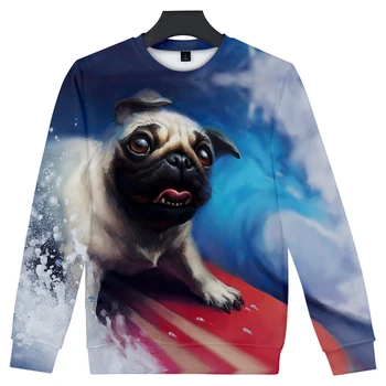 

Famous Brand Persoonlijkheid Franse Bulldog Hoodies Sweatshirt Mannen Hoge Kwaliteit 3D Sweatshirt 2020 Nieuwe Stijl Ho Loose