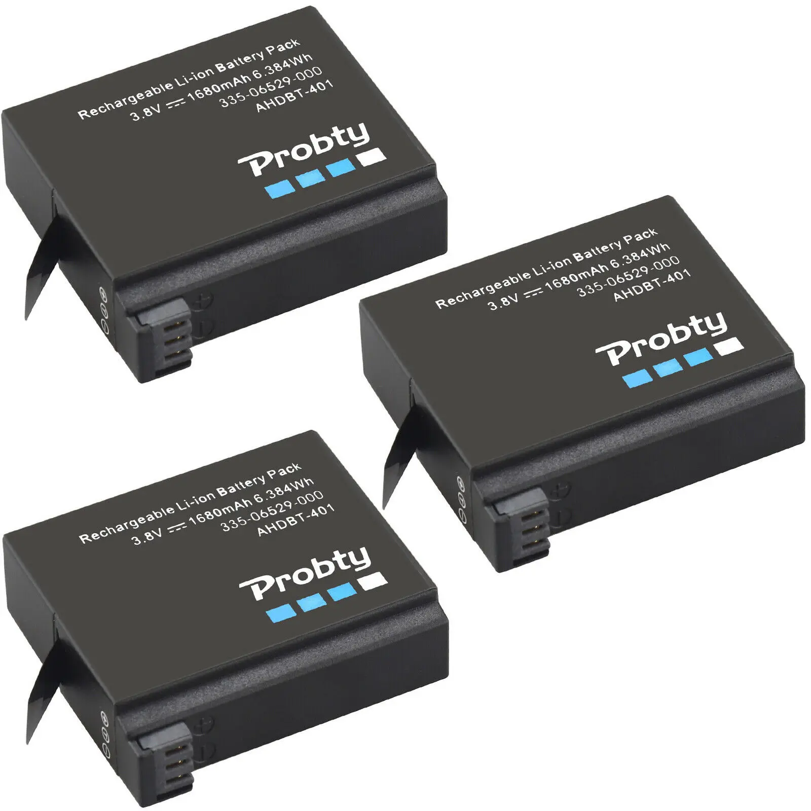 3 Pcs Battery Для GoPro Hero 4 Hero4 батарея+ светодиодный зарядное устройство для go pro AHDBT-401 HERO4 черный серебристый аксессуары для экшн-камеры - Цвет: 3 Pcs Battery