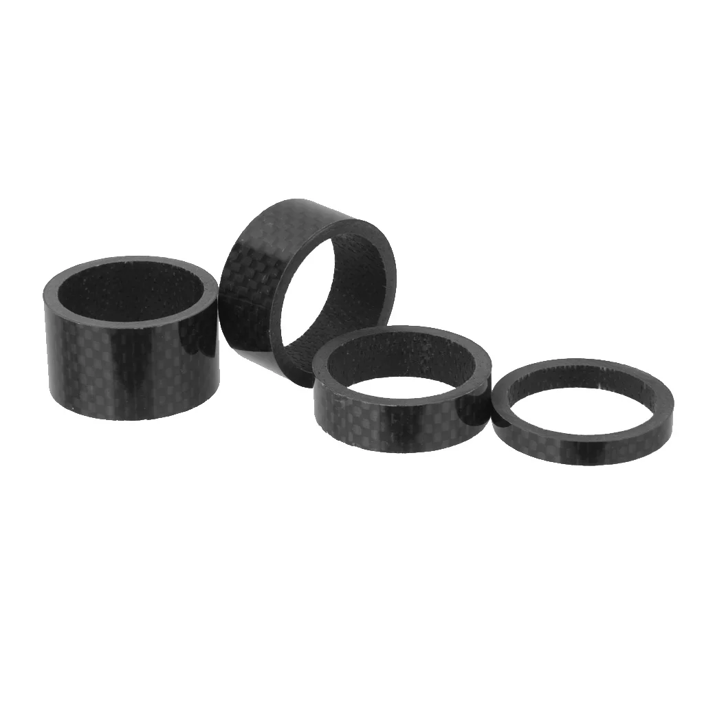 4pcs/set Carbon Fiber Spacer Bike MTB Bicycle Headset Stem Washer -4 Sizes