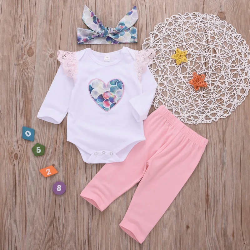 Комплект из 3 предметов осенне-зимняя детская одежда для маленьких девочек