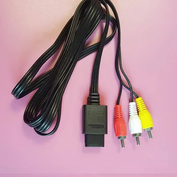 

AV RCA Audio Braided Splitter Cable Provides Composite Video & Audio Output TV Lead For Super SNES N64 GAMECUBE Console