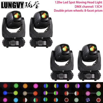 

Free Shipping 4pcs/Lot Led 120w Spot Light DMX512 Moving Head Light 8-Facet Prism Professional DJ /Bar /Party /Show /Stage Light