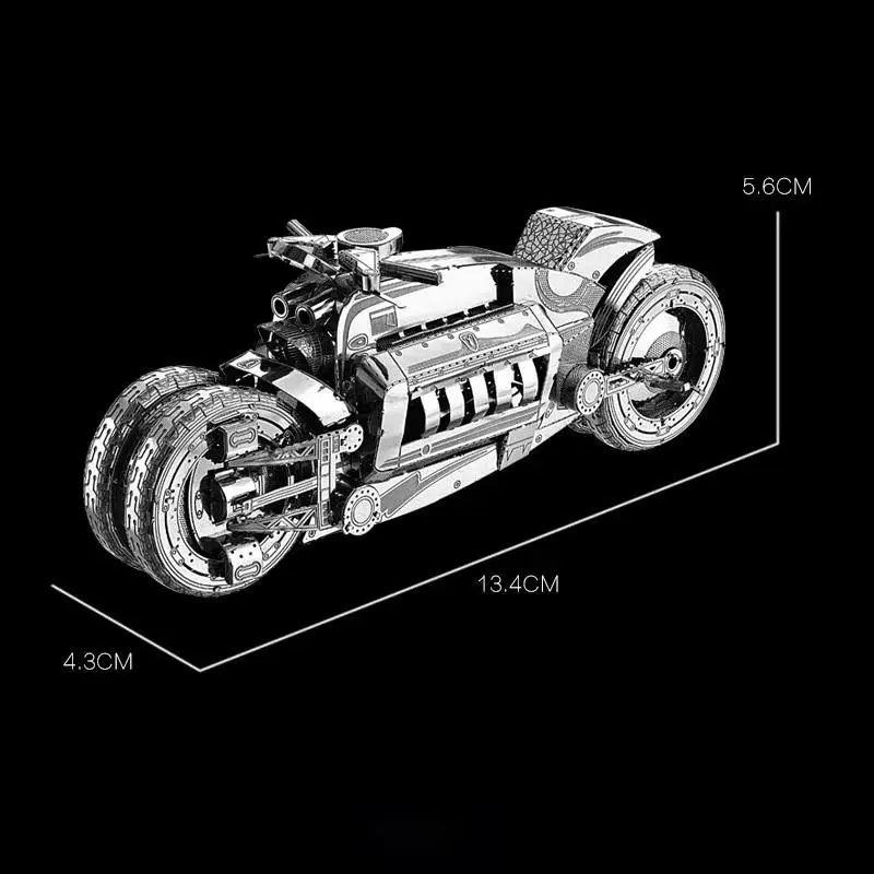 3D головоломка металлическая модель комплект мстительный мотоцикл Сборка DIY лазерная резка коллекция игрушек сборные головоломки модели игрушки для взрослых