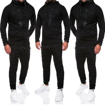

Men Tracksuit Set Loose Sweat Hooded Hoodie Top Jogging Bottoms Pants Trouser Outdoor Running Cycling Clothes Sets