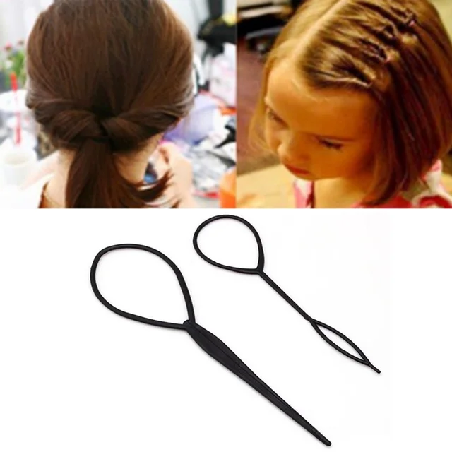 Plastic Hair Loop Styling Tool Magic Topsy Tail Hair Braid Ponytail Styling  Clip Bun Maker For Girls Hairstyles - AliExpress