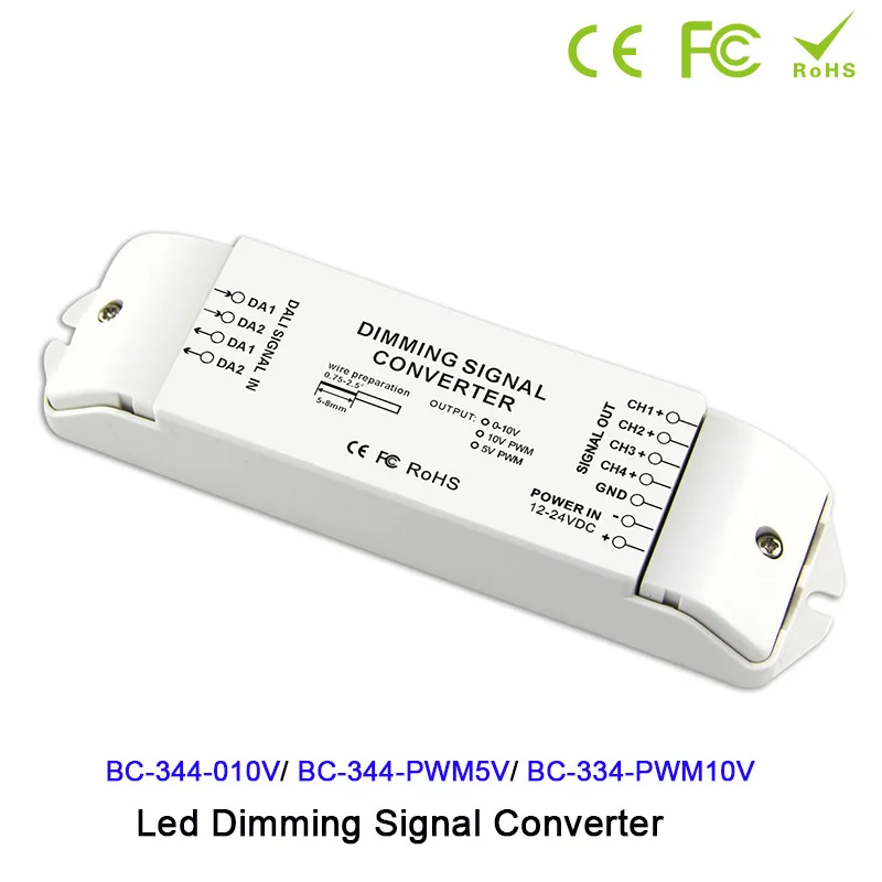 

DC12V-24V DALI to 0-10v/PWM5V/PWM10V 4 channels signal converter DALI led driver controller for led lamp light