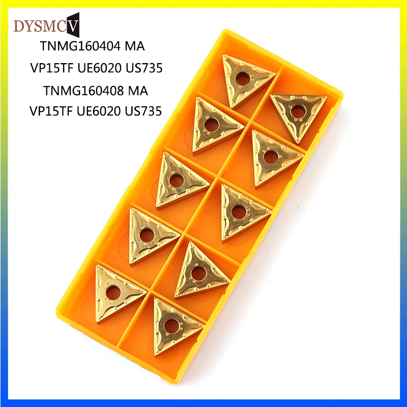

10pcs Lathe tool TNMG160404 MA VP15TF UE6020 high quality metal turning carbide insert TNMG160408 CNC machine milling tool