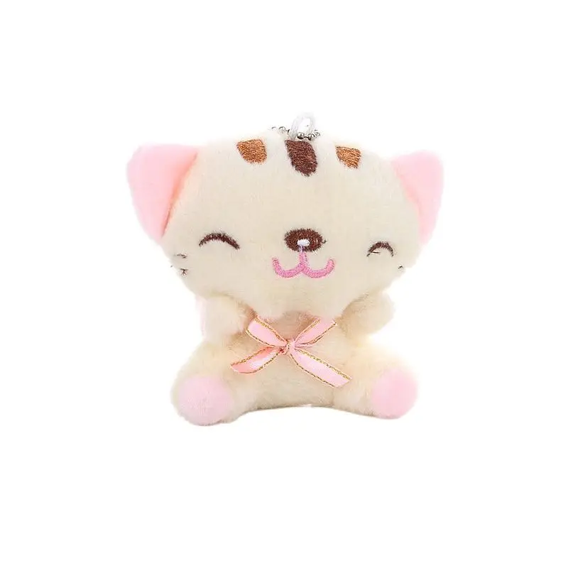 Wholesale 80pcs/lot 3 Colors 7cm Cute Cat Plush Stuffed Animal Toy Baby
