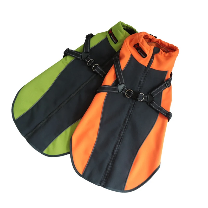 Светоотражающий плащ для собак, одежда для средних и больших собак, зимнее водонепроницаемое пальто для собак, куртка лабрадор, сохраняет тепло для собак в холодную погоду