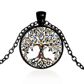 Tree of life pendant Necklace Vintage Sri Yantra Necklace Jewelry women men trendy