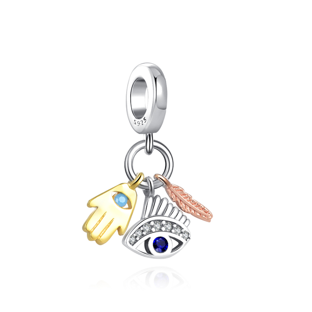 Sterling Silver 925 Pink Flower Owl Cup Dress Butterfly DIY Fine Beads Fit Original  Charm Bracelet Jewelry Women